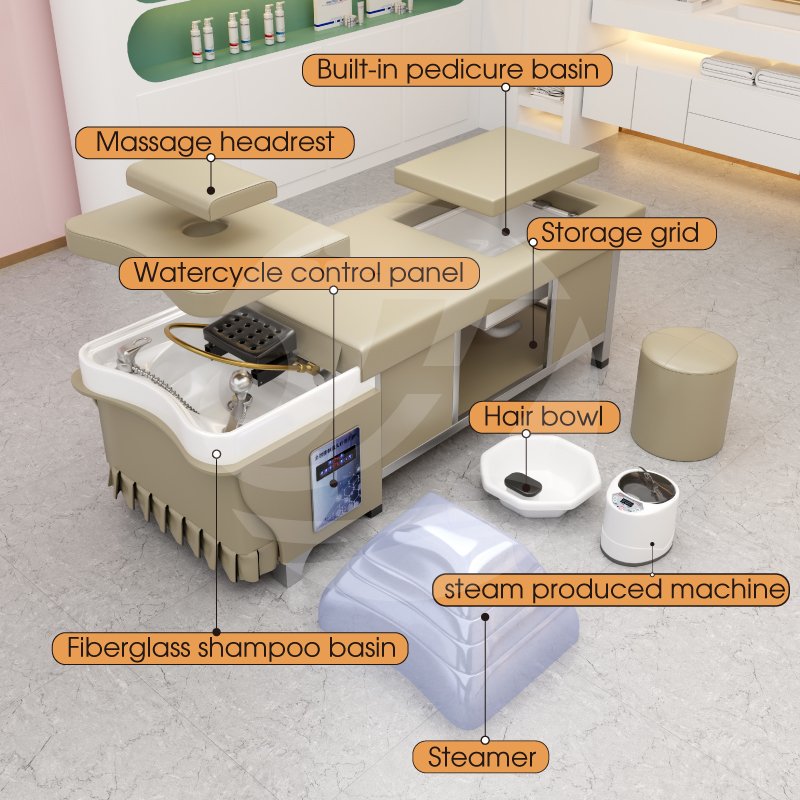 Wholesale Modern Salon Furniture Barber Shop Thai Massage Hair Washing Bed Head Spa Equipment Water Therapy Shampoo Bed