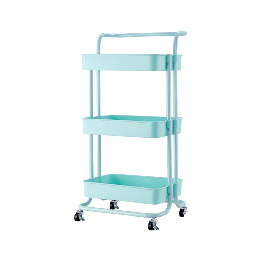Mobile High Quality Serving Salon Trolley On Wheels 3-Tier Utility Cart For Restaurant & Hotel 360 Swivel Salon Trolley