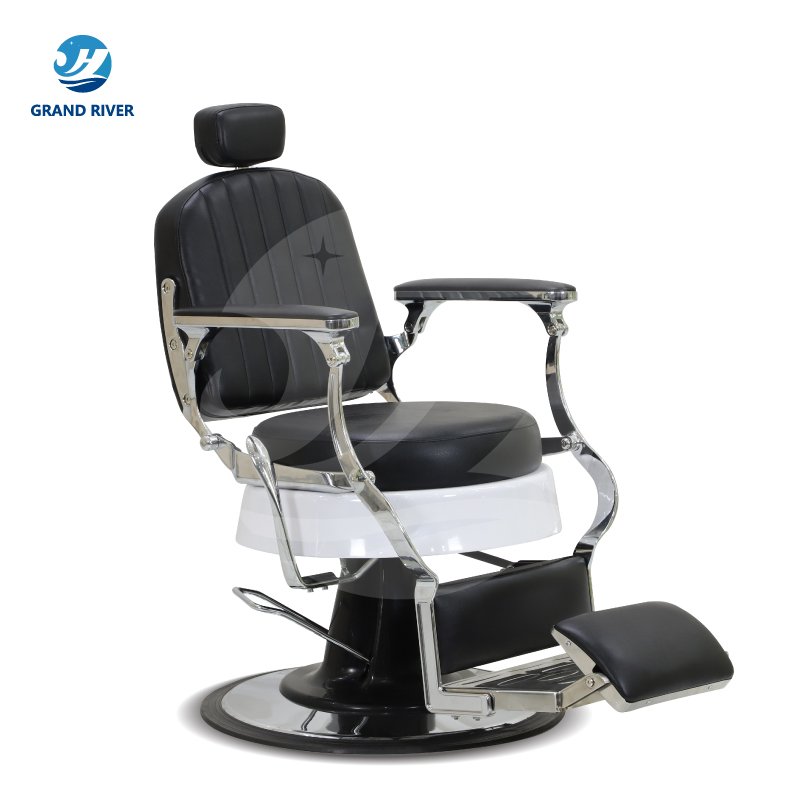 Modern Custom Swivel Steel Barber Chairs For Hair Cutting Beauty Salon Chairs Hair Stylist Hairdressing Furniture For Barbershop