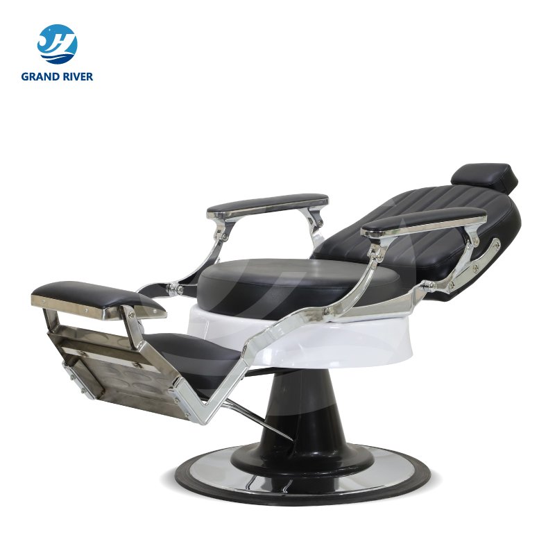 Modern Custom Swivel Steel Barber Chairs For Hair Cutting Beauty Salon Chairs Hair Stylist Hairdressing Furniture For Barbershop