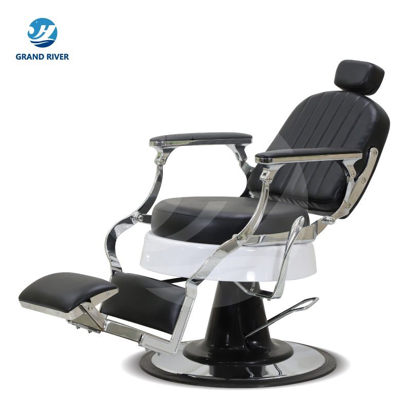 Modern Custom Swivel Steel Barber Chairs For Hair Cutting Beauty Salon Chairs Hair Stylist Hairdressing Furniture For Barbershop
