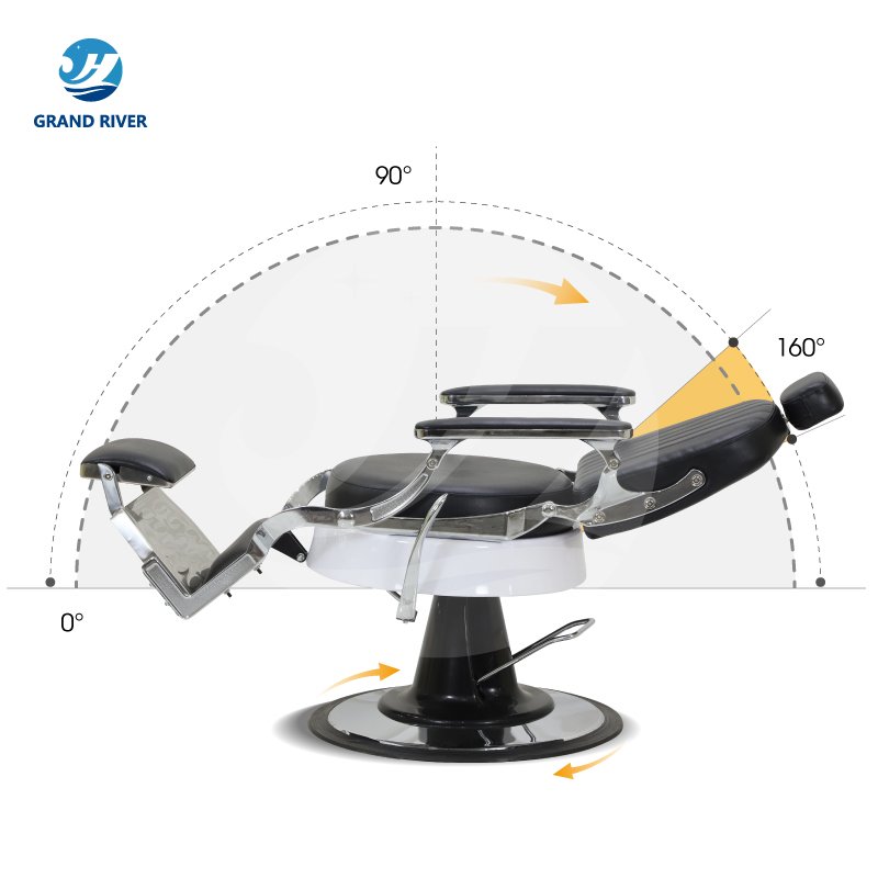 Modern Custom Swivel Steel Barber Chairs For Hair Cutting Beauty Salon Chairs Hair Stylist Hairdressing Furniture For Barbershop