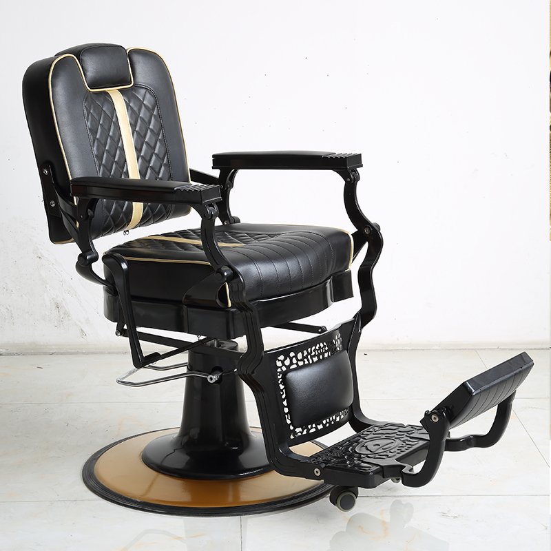 Modern barber chair can be customized leather color wide and comfortable can be manually tilted