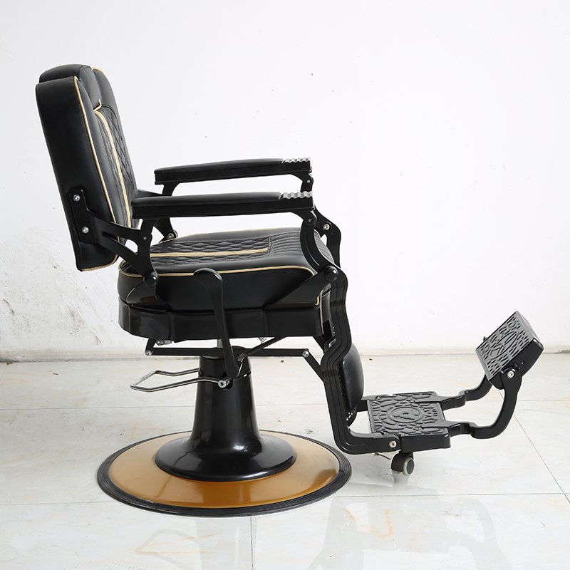 Modern barber chair can be customized leather color wide and comfortable can be manually tilted