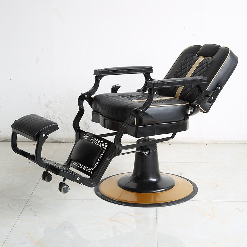 Modern barber chair can be customized leather color wide and comfortable can be manually tilted