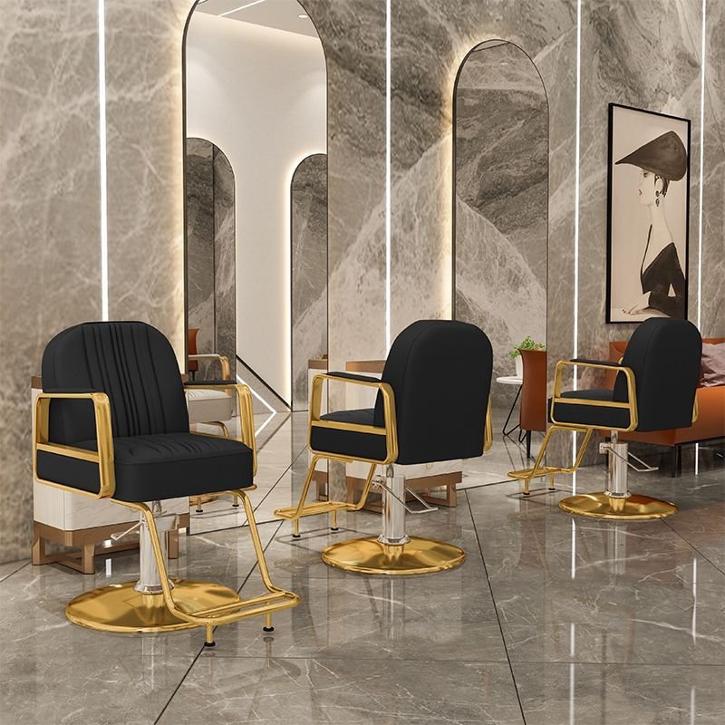 Luxury Modern Design Hair Salon Equipment Comfortable Grey Classic Salon Chair Barber Chair