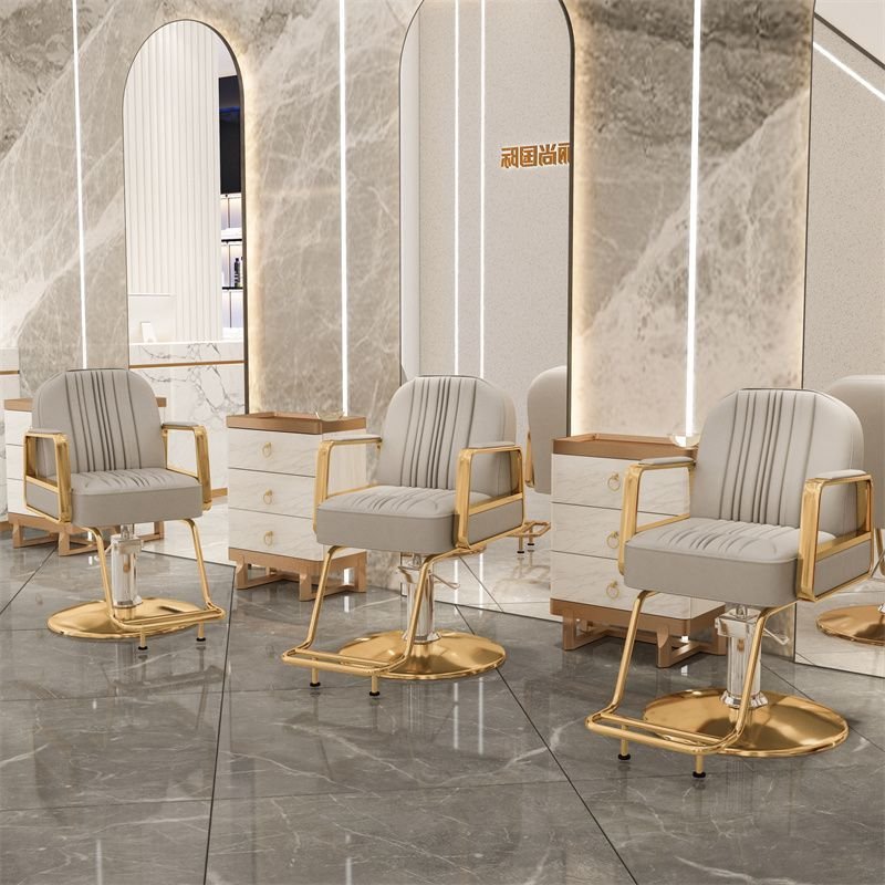 Luxury Modern Design Hair Salon Equipment Comfortable Grey Classic Salon Chair Barber Chair