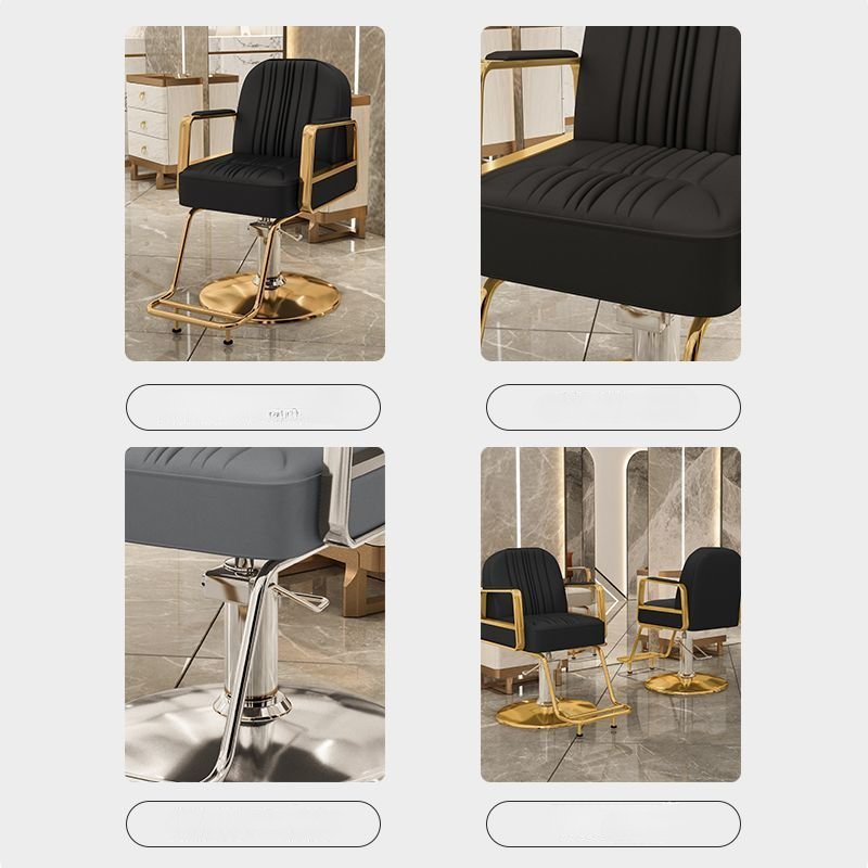 Luxury Modern Design Hair Salon Equipment Comfortable Grey Classic Salon Chair Barber Chair