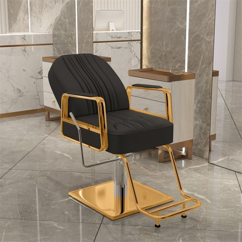 Luxury Modern Design Hair Salon Equipment Comfortable Grey Classic Salon Chair Barber Chair