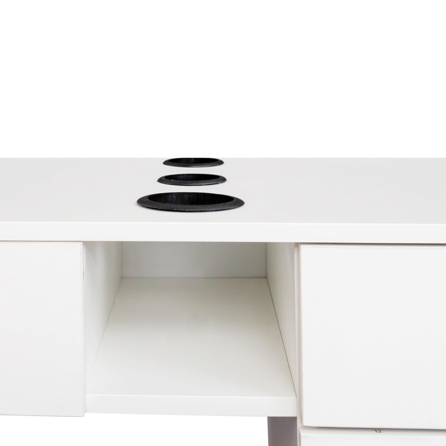 Modern salon station white wall-mounted molding station Wooden salon cabinet, barbershop beauty spa lock storage table