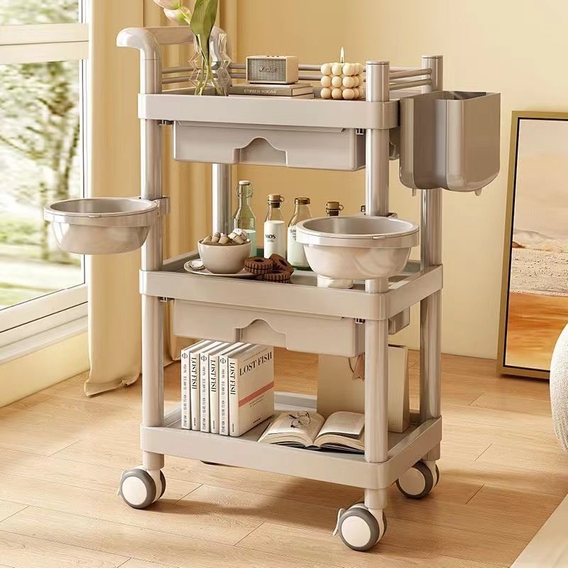 Kelly Wholesale Beauty Salon Trolley Floor Multi-layer Mobile Trolley Beauty Studio Cart