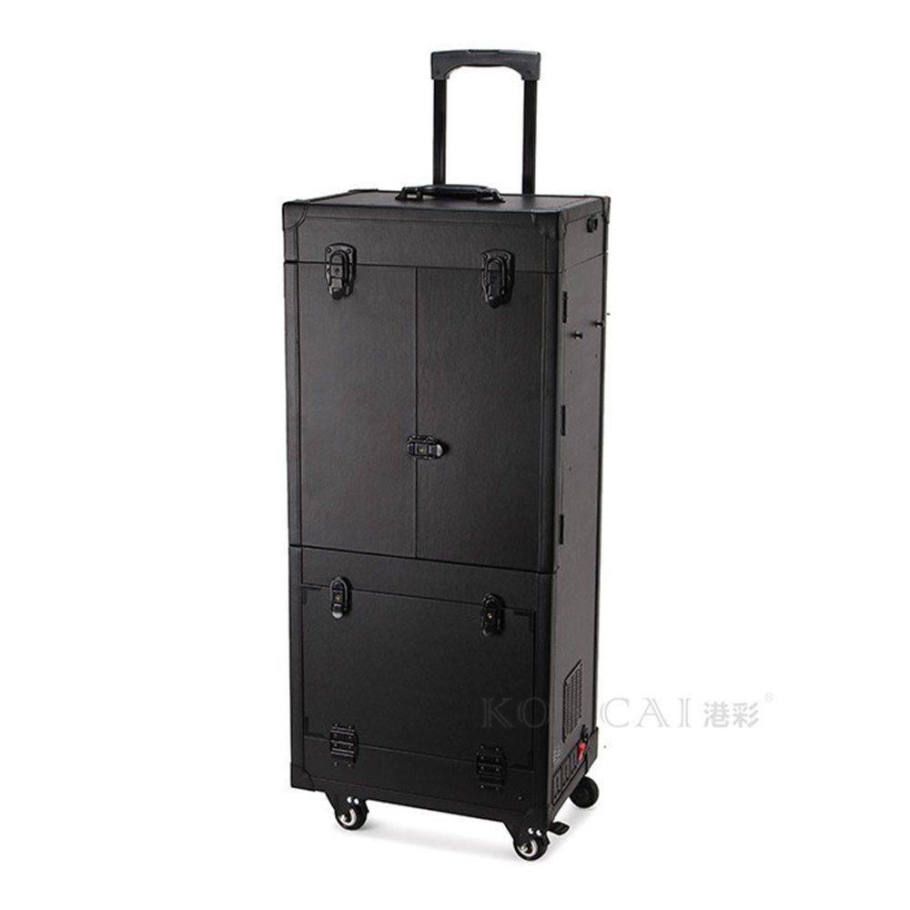 FAMA factory Professional aluminum cosmetic bag stylist nail beauty salon tools storage trolley rolling case