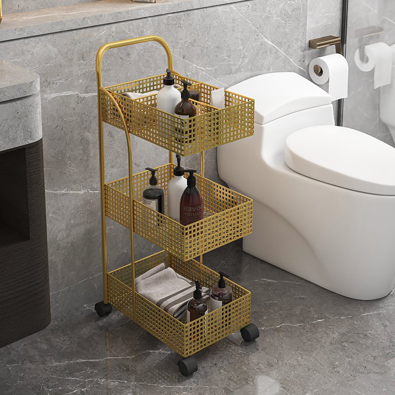 Wholesale Factory Sale Cheap Gold Metal Hair Barber Shop Nail Beauty Salon Furniture Tools Carts Trolley Cart With Wheels