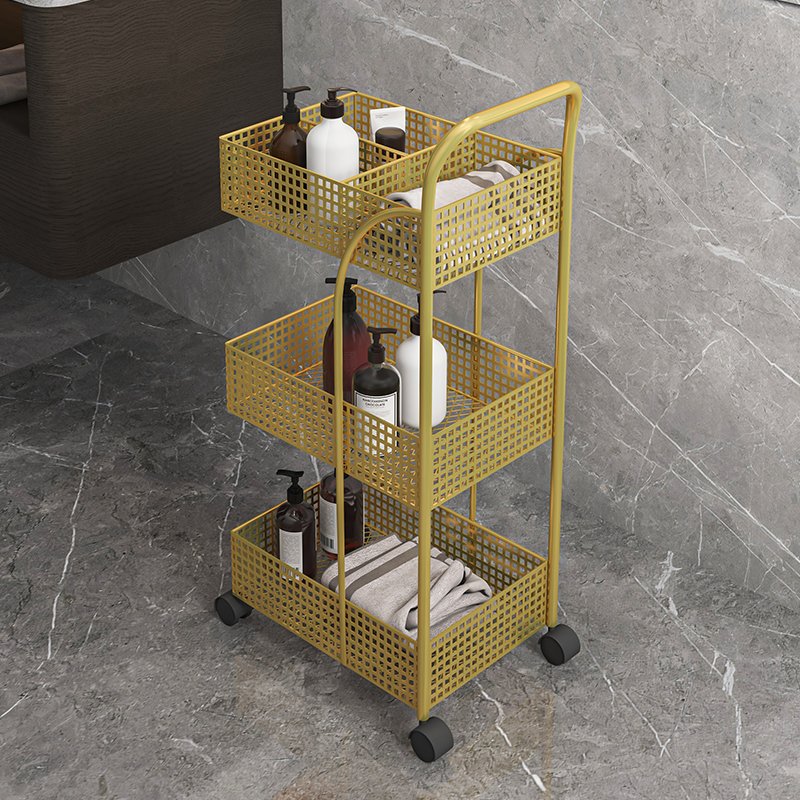 Wholesale Factory Sale Cheap Gold Metal Hair Barber Shop Nail Beauty Salon Furniture Tools Carts Trolley Cart With Wheels