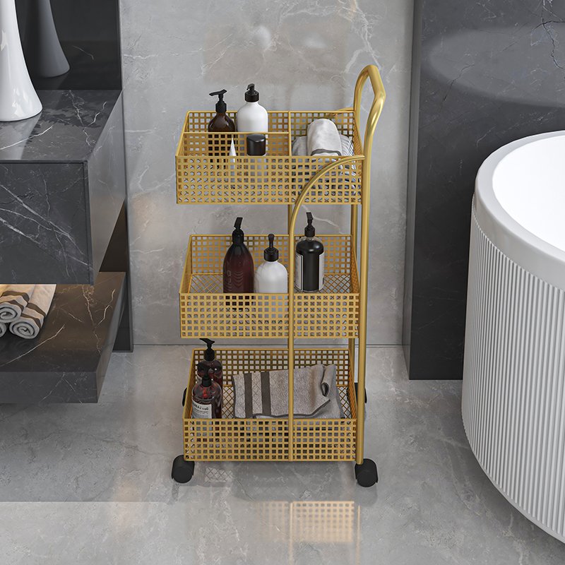 Wholesale Factory Sale Cheap Gold Metal Hair Barber Shop Nail Beauty Salon Furniture Tools Carts Trolley Cart With Wheels