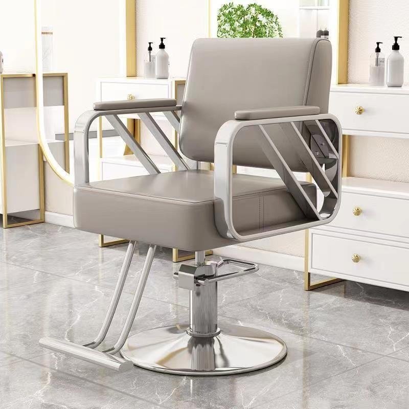 Adjustable Metal Leather Barber Shop Tattoo Chair Hair Cutting Salon Chair with Raised and Lowered Shaving Functionality
