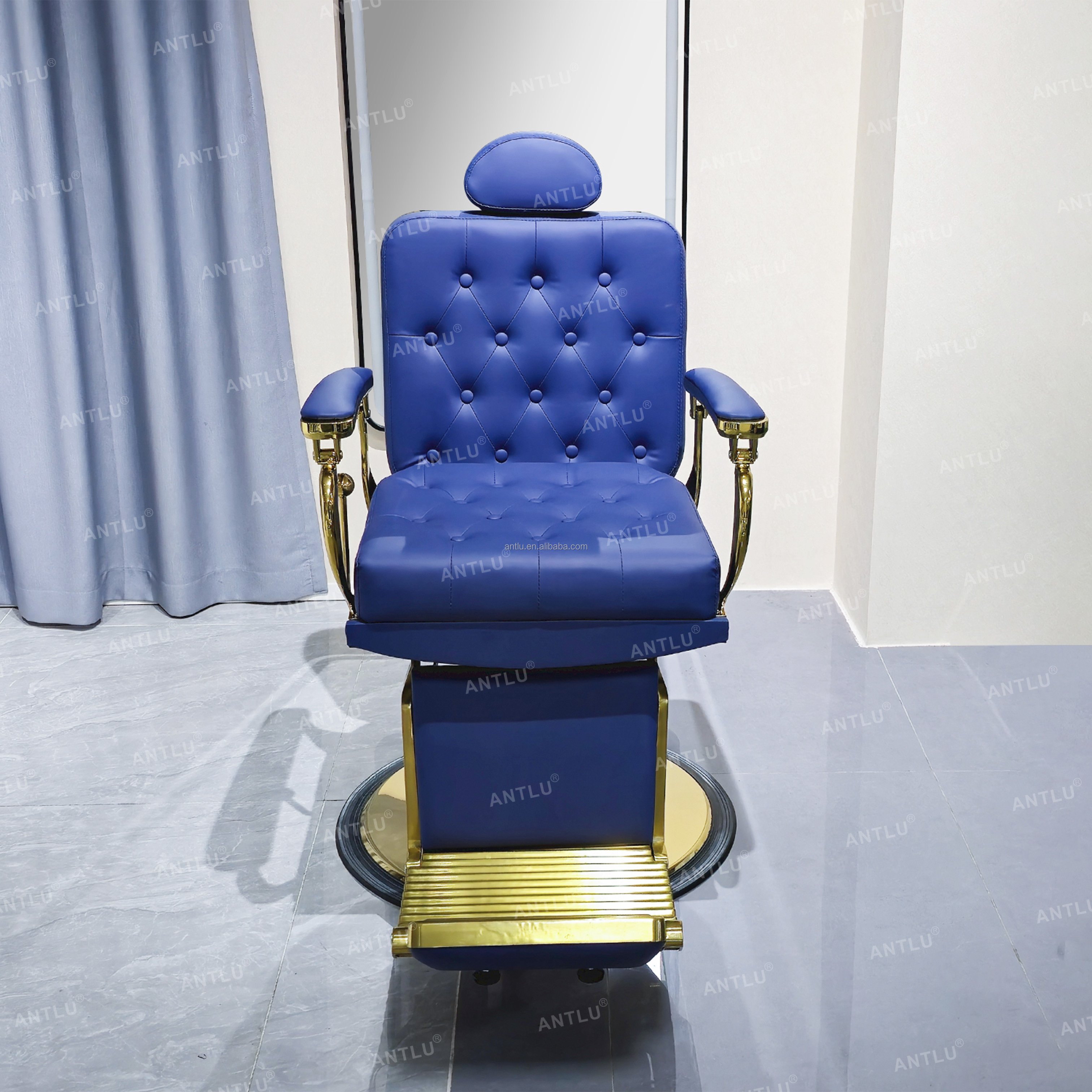 Metal vintage barber chair for men reclining salon furniture chairs hairdressing heavy duty Beauty Salon shop