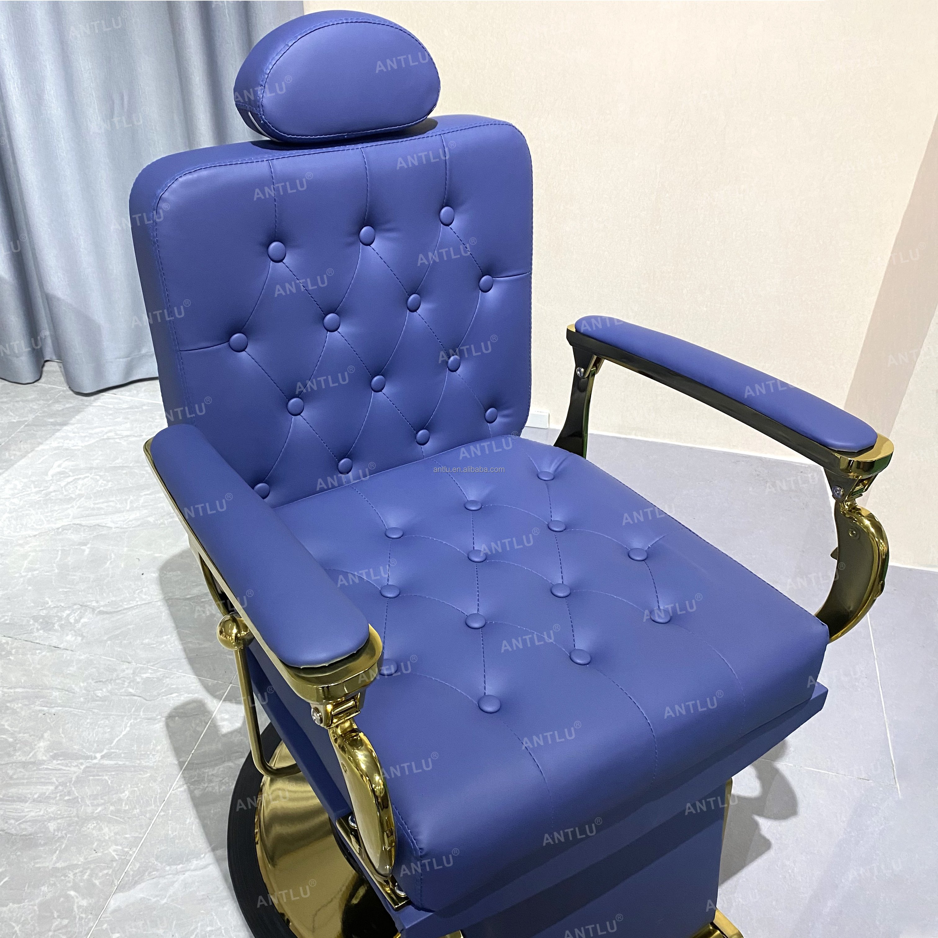 Metal vintage barber chair for men reclining salon furniture chairs hairdressing heavy duty Beauty Salon shop