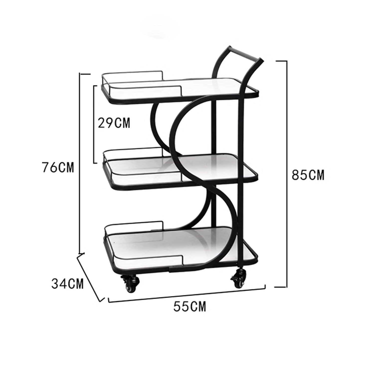 Hotel Kitchen Service Trolley Beauty Salon Equipment Storage Rack Tool cart Suitable for Hotels Clubs Restaurants Kitchens