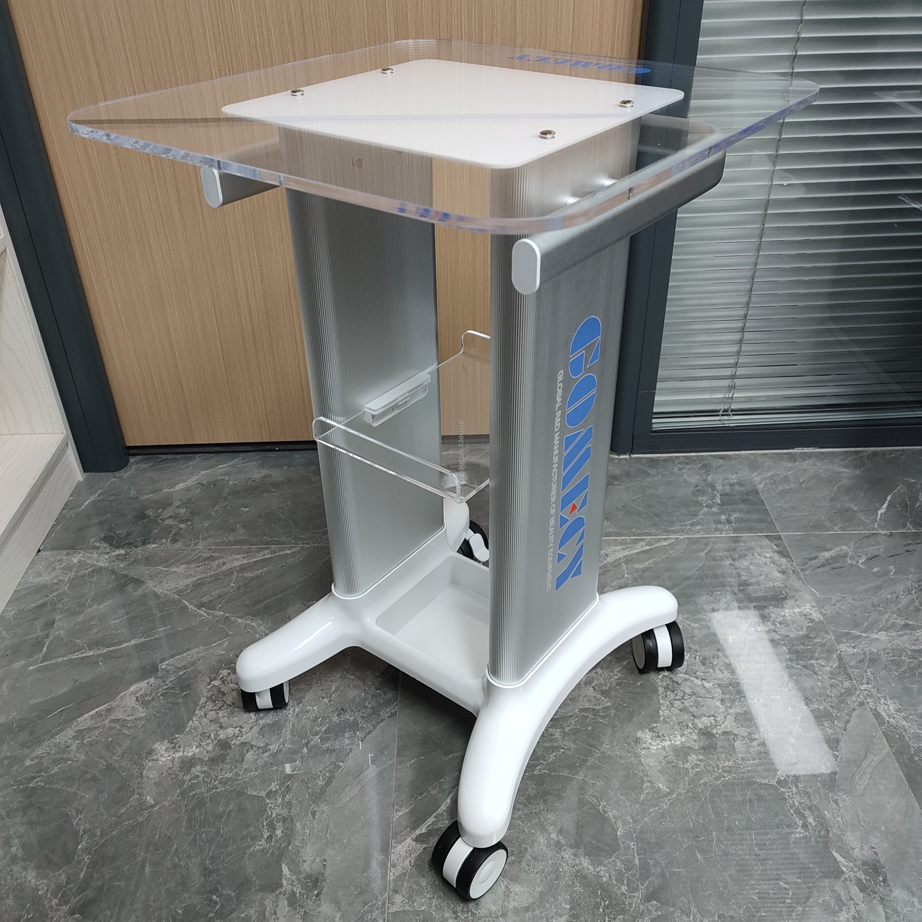 Professional furniture medical pedicure trolley beauty salon trolley with Acrylic board