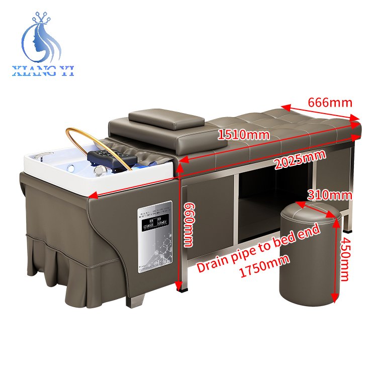 Beauty Salon Hair Washing Chair Water Circulation Steam Device Thai Massage Shampoo Bed