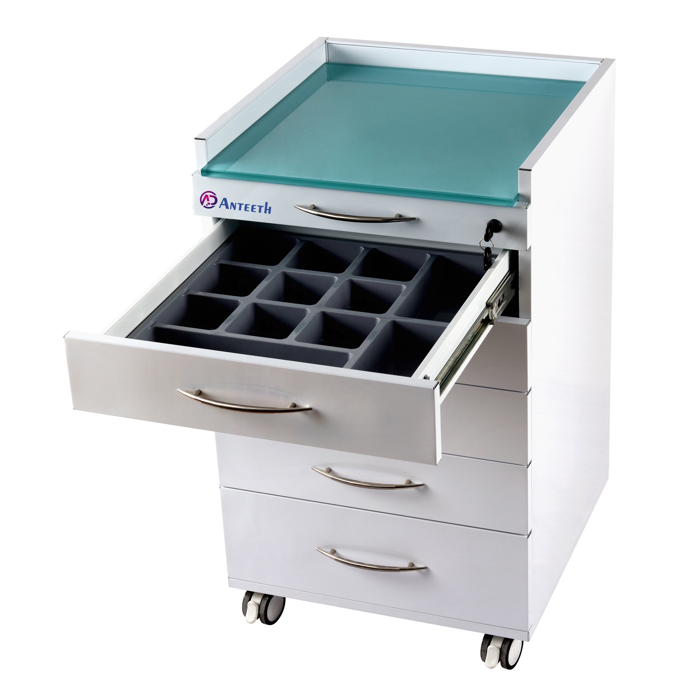 Durable Stainless Steel Dental Furniture Mobile Cabinet Movable Dental Cabinet Trolley Mobile Dental Cabinet