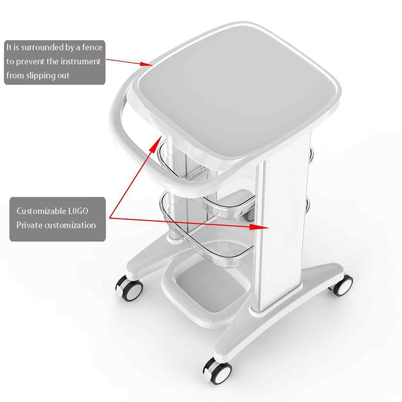 Modern Design Good Quality Beauty Salon Trolley Professional Rolling Trolley Beauty Trolley With Silent Swivel Wheel