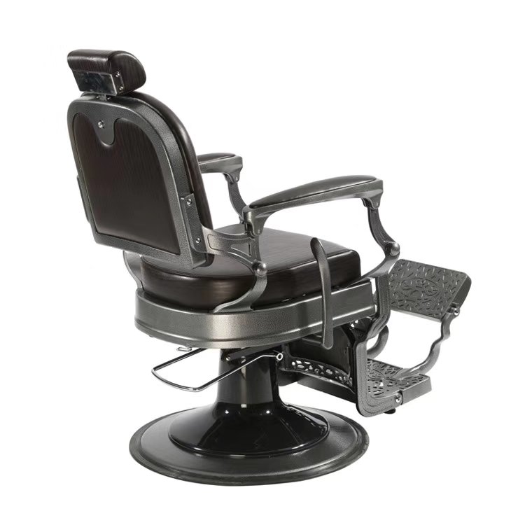 Customizable Men's Hair Salon Chair PU Leather Height Adjustable Barber Furniture for Beauty Salons on Sale