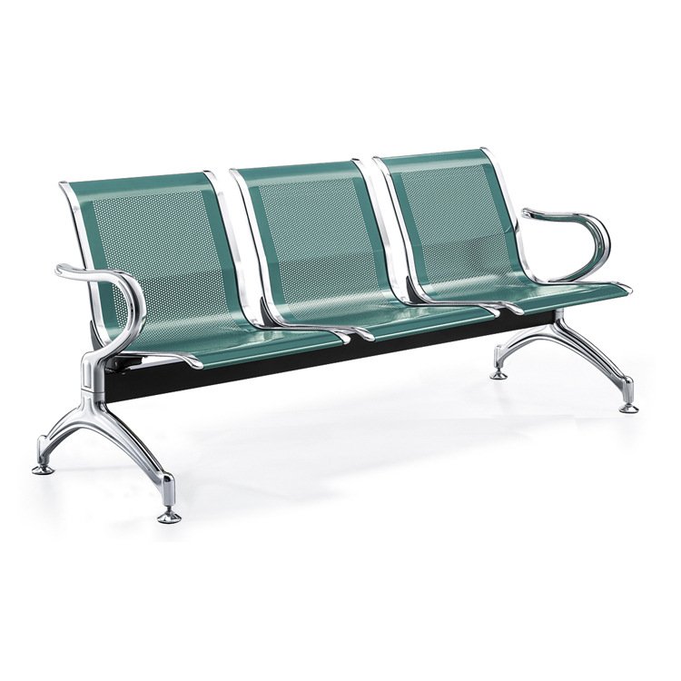 Stainless Steel 4 Seater Waiting Chairs Hospital Plastic Leather Reception Room Waiting Chair For Airport
