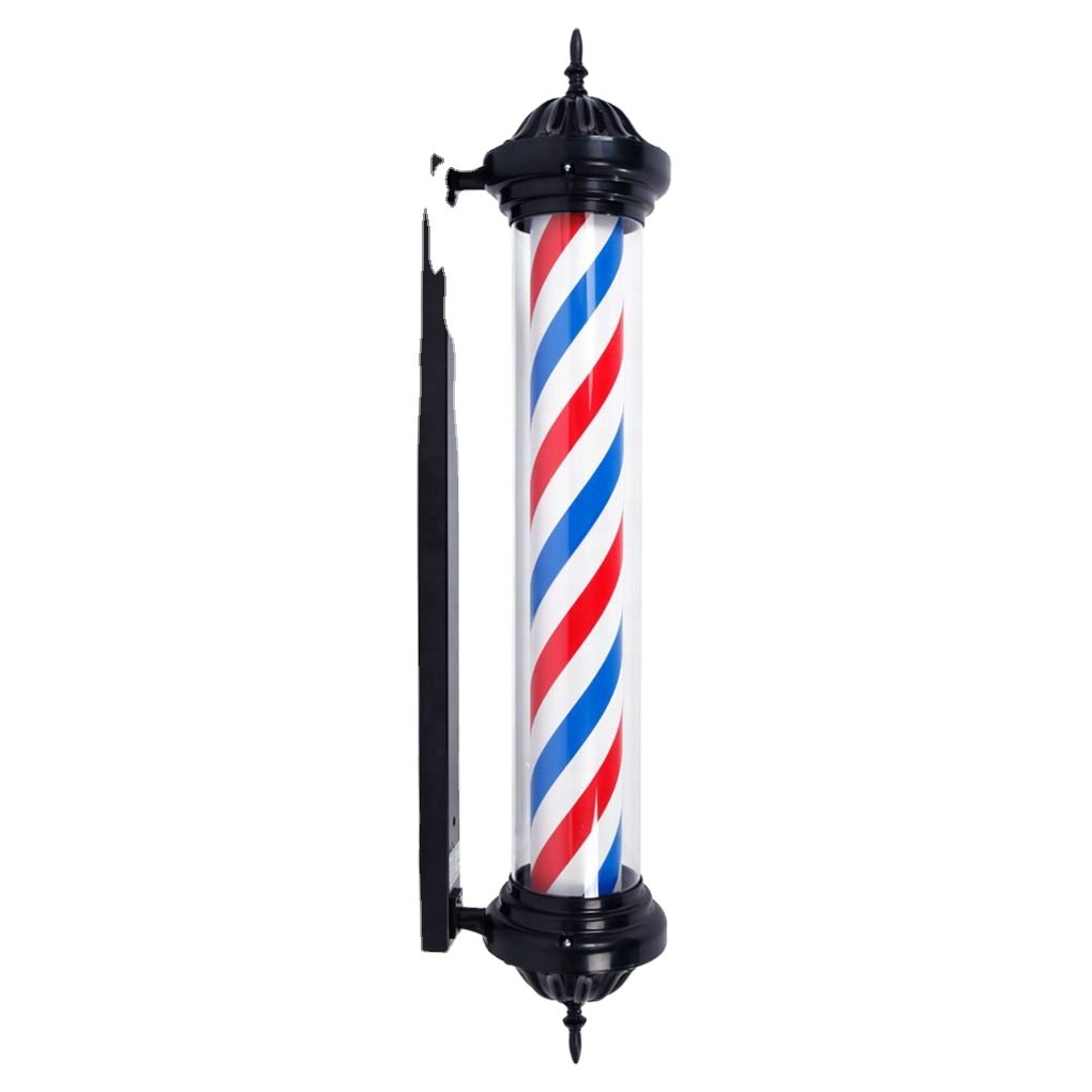 black barber pole beauty salon furniture barber pole light China manufacture direct sale