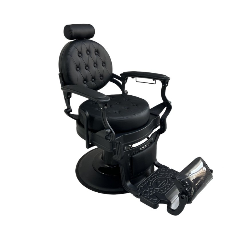 Professional Simple Beauty Salon Barber Shop Ergonomic Adjustable PU Leather Reclining Swivel Lifting Haircut Grooming Chair