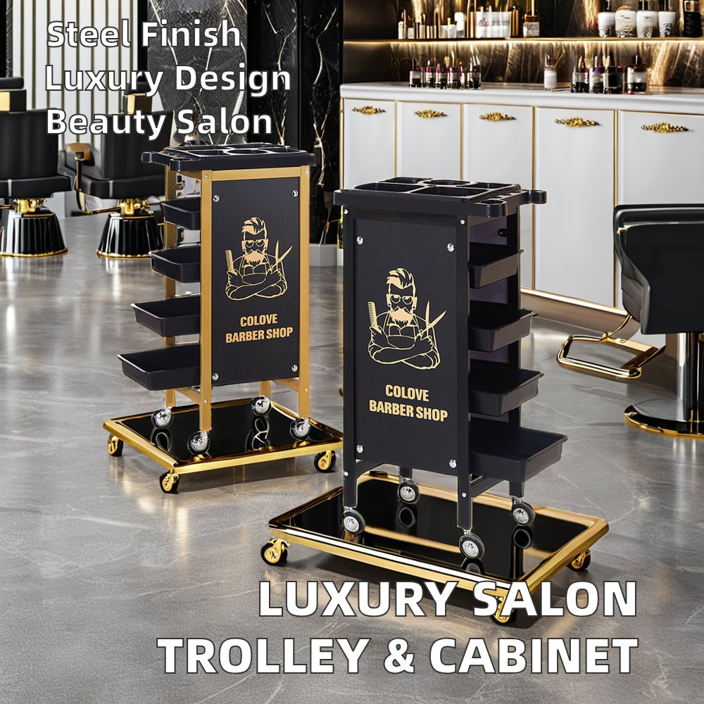 Wholesale Hairdressing Tool Salon Trolley for Beauty Makeup Hair Salon Locker Barber Shop Tool Cabinet Dining Spa Application