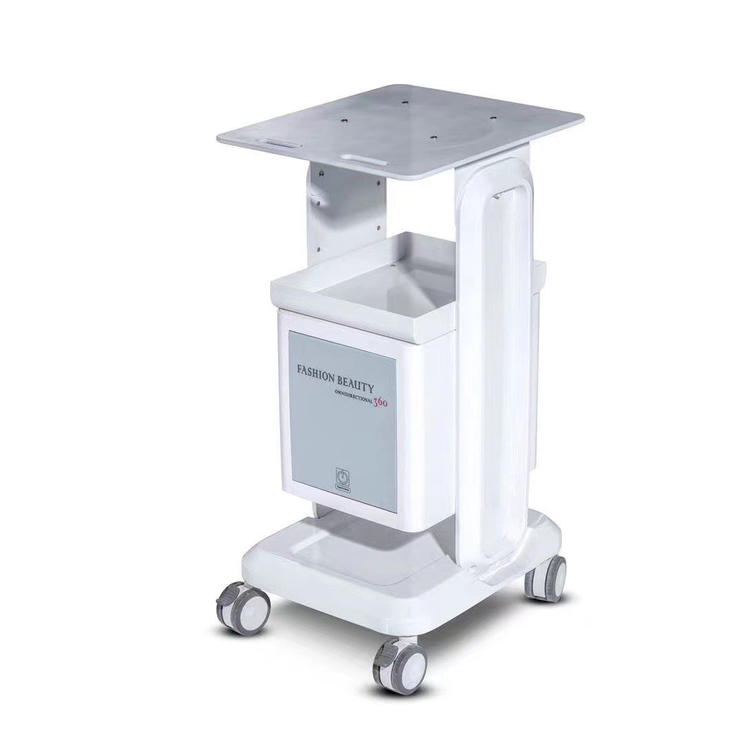 New design Beauty Machine Trolley White+Black Beauty Spa Salon PVC Trolley With 4 wheels