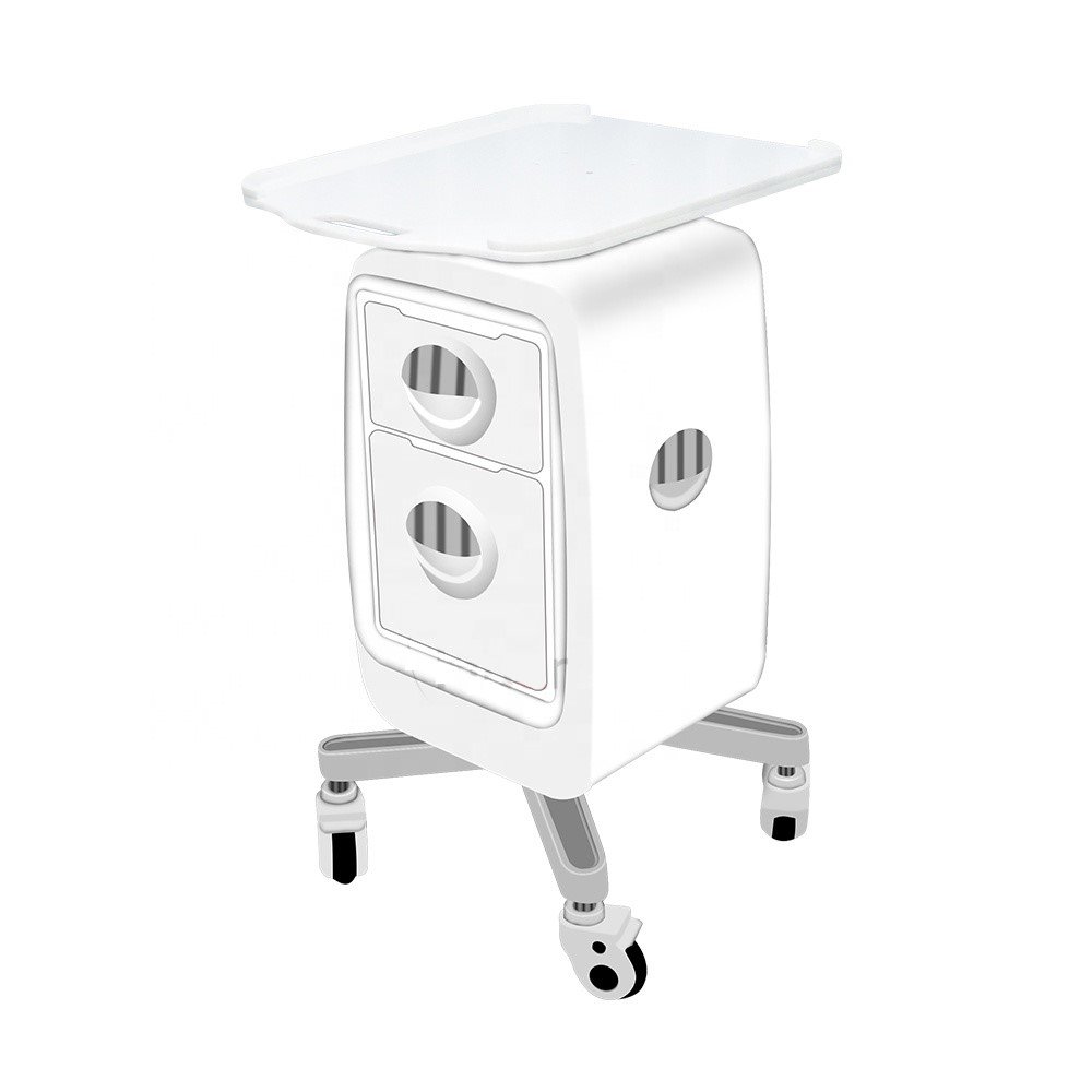 New design Beauty Machine Trolley White+Black Beauty Spa Salon PVC Trolley With 4 wheels