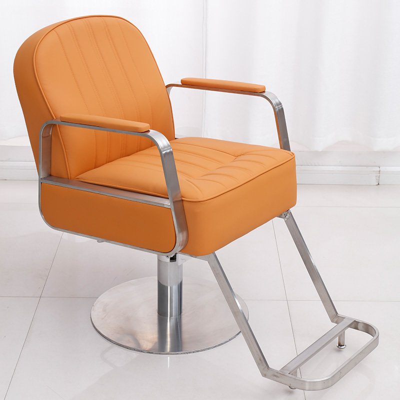 Cheap Beauty Nail Salon Spa Hair Styling Chair Barber Chair Metal Stainless Steel Comfortable Hair Salon Furniture Black