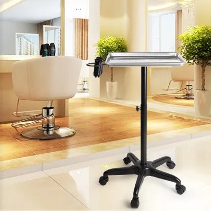 Trolley Spa Auxiliary Cart Height Adjustable Hair Salon Trolley Cart With Wheels Hair Station Equipment
