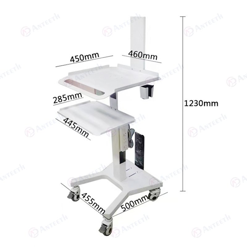 Mobile Dental Hospital Oral Scanner Tool Cart Install Monitor With Bracket Tray Beauty Salon Lab Implant Trolley Cart