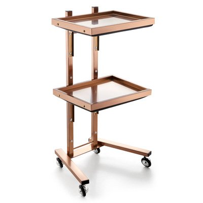 Modern golden hair salon stainless steel beauty stool cart trolley for sale