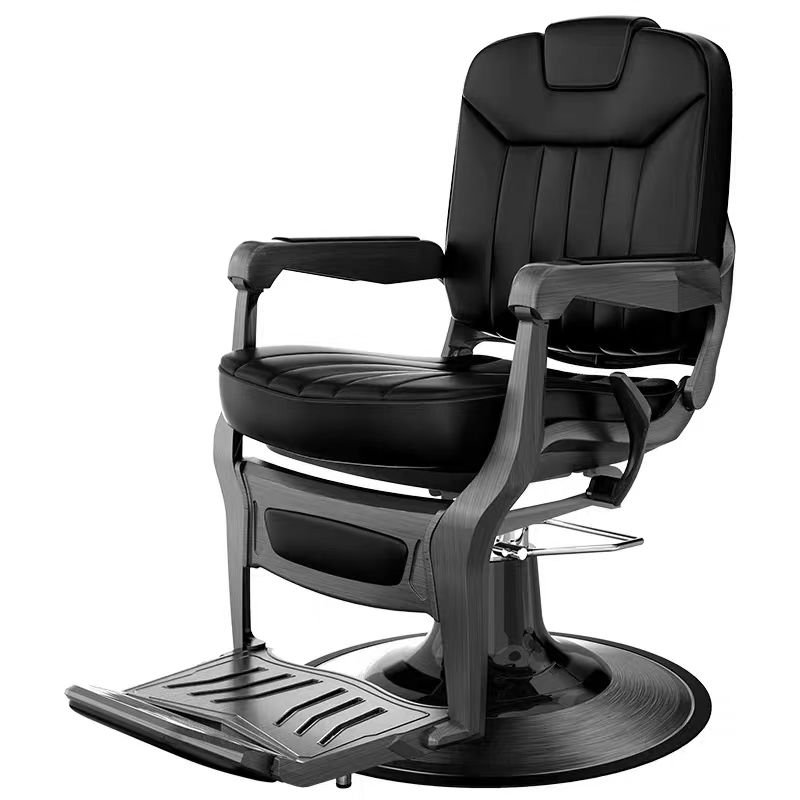 Modern beauty hair salon blue barber chair luxury adjustable rotation barbershop men's hardressing chairs