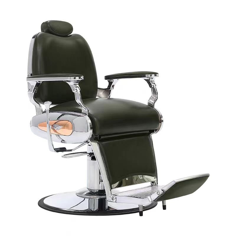 Modern beauty hair salon blue barber chair luxury adjustable rotation barbershop men's hardressing chairs