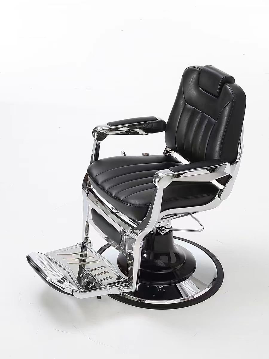Modern beauty hair salon blue barber chair luxury adjustable rotation barbershop men's hardressing chairs