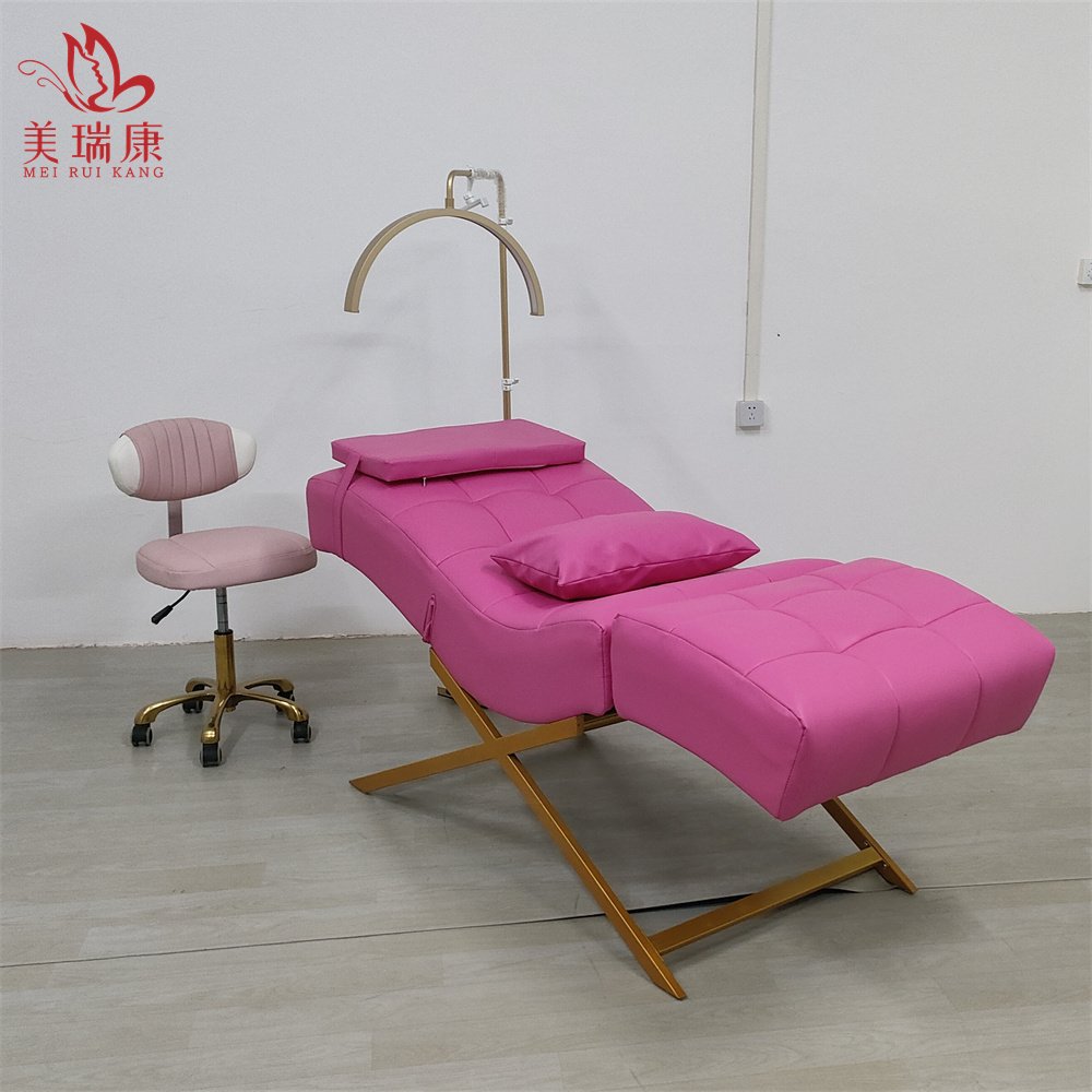 High quality eyelash foam spa beauty bed curved topper beauty salon massage tables lash mattress bed wave lash bed