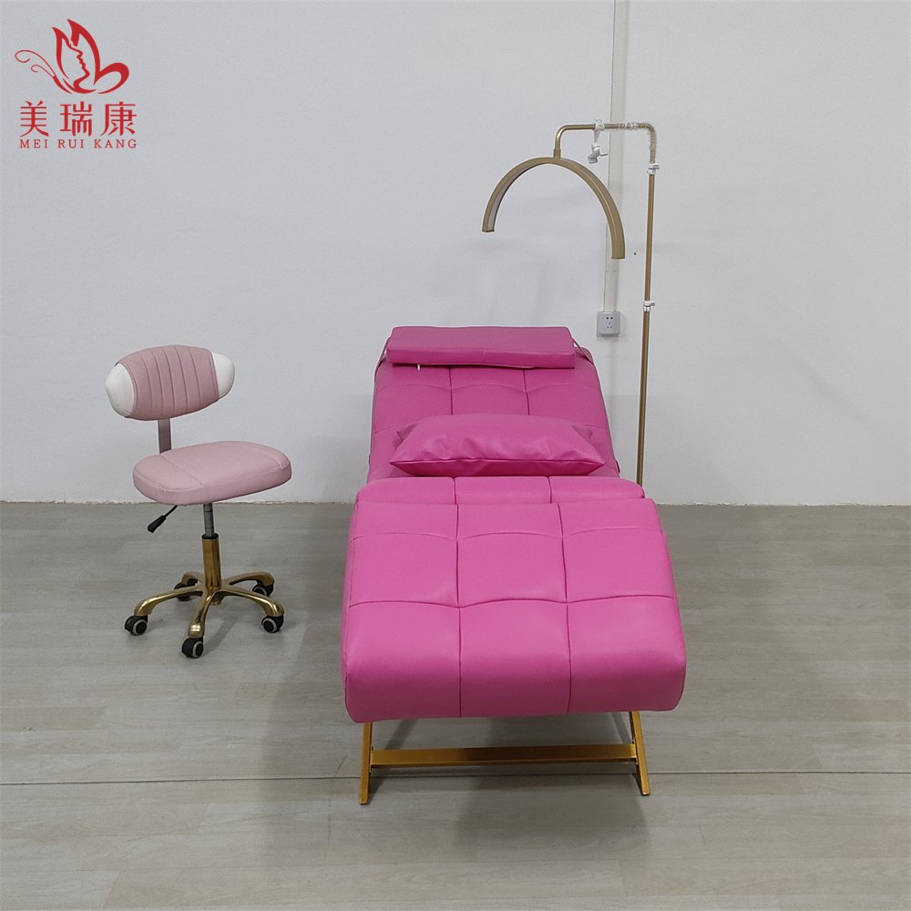 High quality eyelash foam spa beauty bed curved topper beauty salon massage tables lash mattress bed wave lash bed