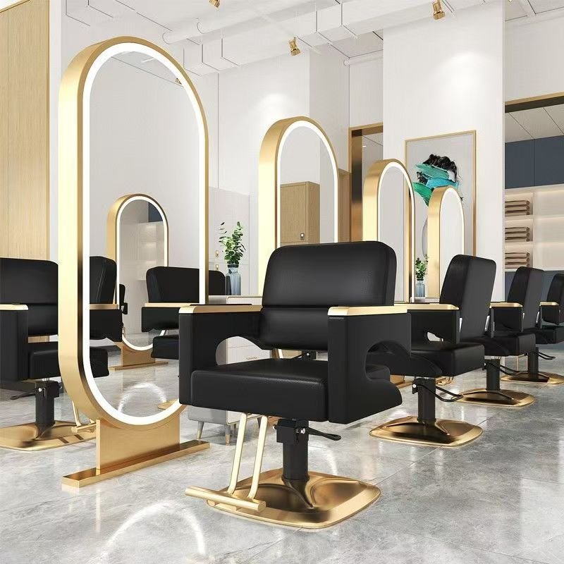 K 2024 New Salon Chair Reclining Barber Chair Hairdressing Styling Chair Adjustable Barbershop Furniture