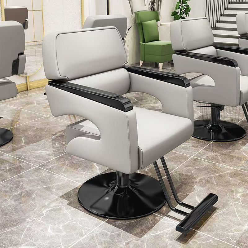 K 2024 New Salon Chair Reclining Barber Chair Hairdressing Styling Chair Adjustable Barbershop Furniture