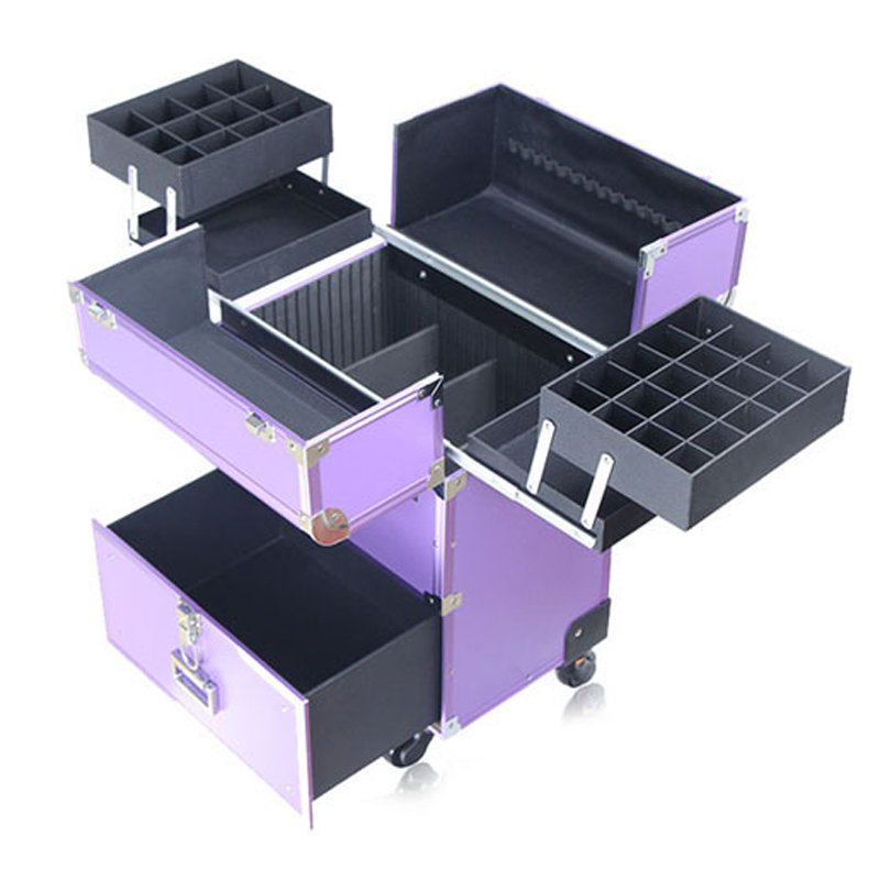 Factory price hair tool organizer carrier and equipment case professional salon trolley hairdressing makeup artist travel case