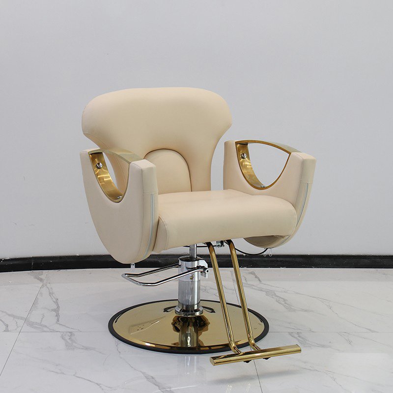 Sell luxury salon chair, hair salon golden hairdressing chair, adjustable styling recliner style barber chair