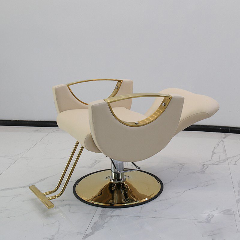 Sell luxury salon chair, hair salon golden hairdressing chair, adjustable styling recliner style barber chair