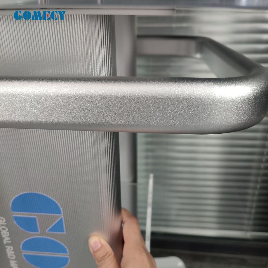 GOMECY Silver 4 wheels movable trolley cart table for pemf magnetic therapy nail polisher beauty devices holding usage