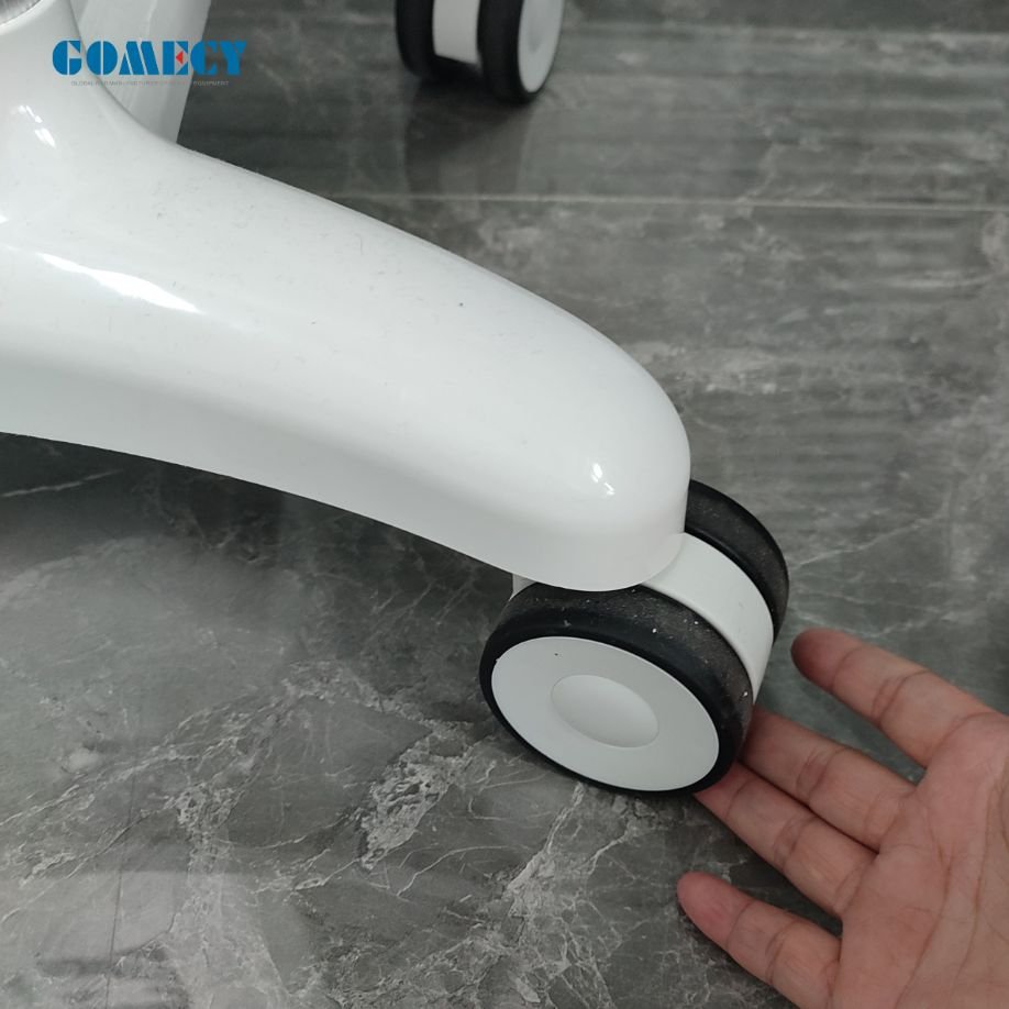 GOMECY Silver 4 wheels movable trolley cart table for pemf magnetic therapy nail polisher beauty devices holding usage